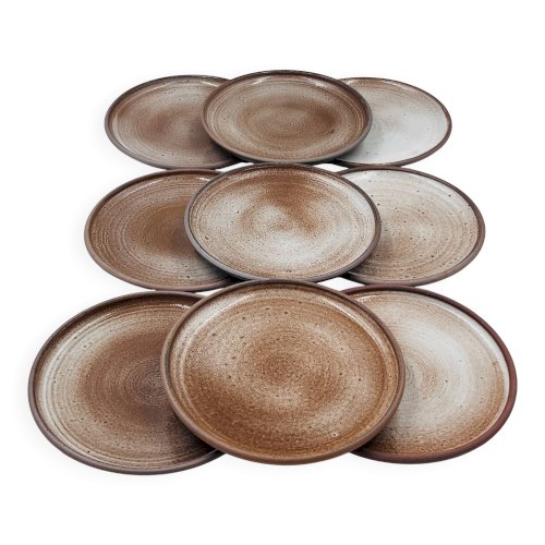 Lot de 9 assiettes Dour