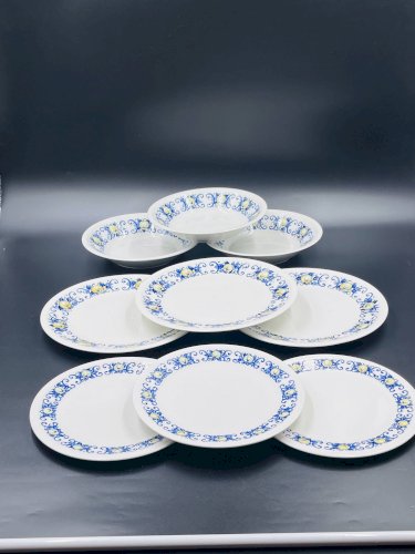 Lot de 9 assiettes vintage Cadiz – Villeroy & Boch – années 1960–1970