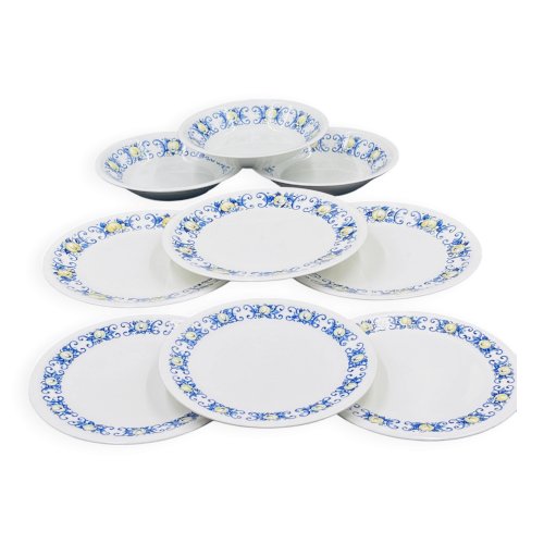 Lot de 9 assiettes vintage Cadiz – Villeroy & Boch – années 1960–1970