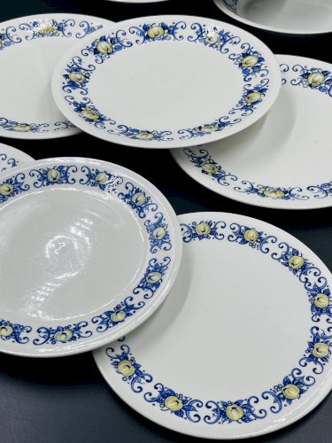 Lot de 9 assiettes vintage Cadiz – Villeroy & Boch – années 1960–1970
