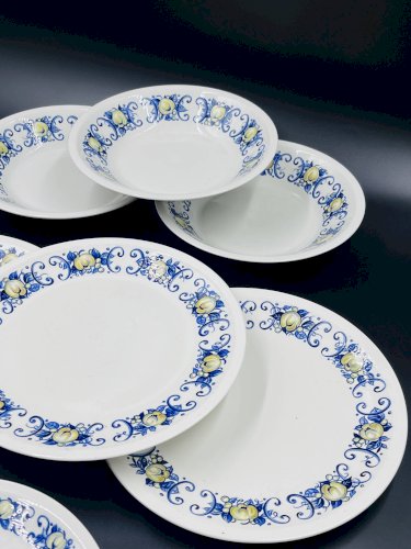 Lot de 9 assiettes vintage Cadiz – Villeroy & Boch – années 1960–1970