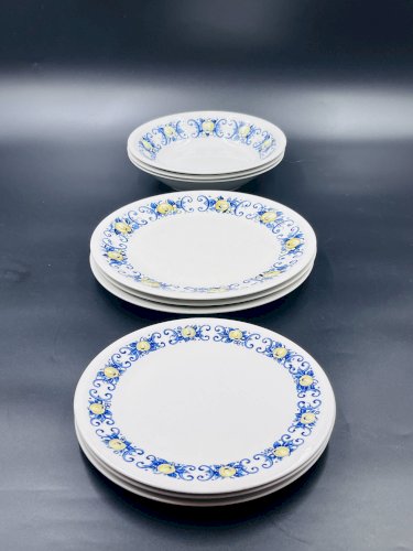 Lot de 9 assiettes vintage Cadiz – Villeroy & Boch – années 1960–1970