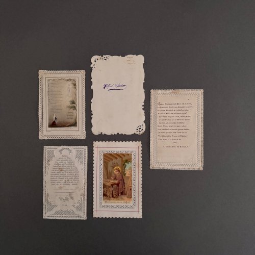 Lot de 9 canivets images pieuses anciennes Première Communion M3729