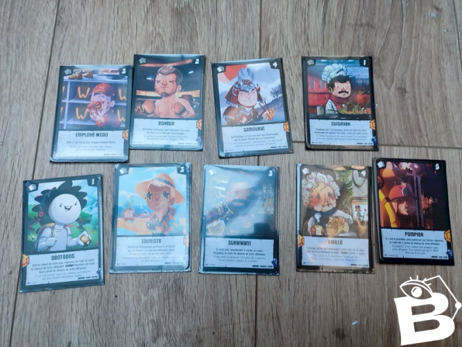 Lot de 9 cartes à collectionner Wankul sous plastique