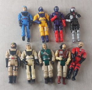 Lot of 9 Kaido Bikin figurines, China, vintage