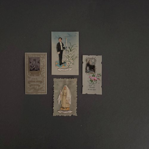 Lot de 9 images pieuses en celluloïd fin XIXe A5797