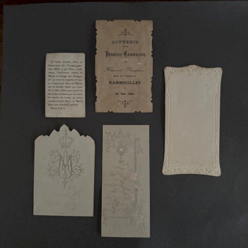 Lot de 9 images pieuses XIXe A5785