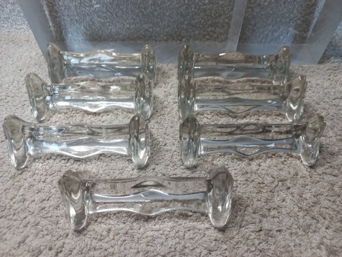 Lot De 9 Port Couverts En Verre Original.......2160