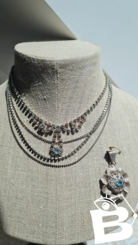 Lot de bijoux vintage avec strass
