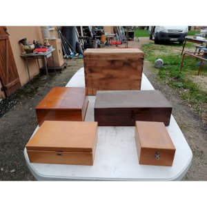 Set of Vintage Wooden Boxes