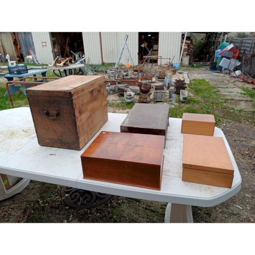 Lot de Boites Anciennes en Bois