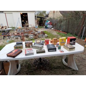 Batch of Vintage Tin Advertising Boxes