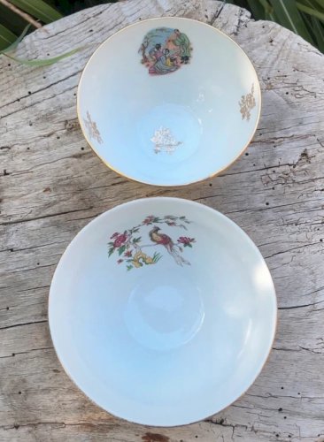 Lot de bols rétro vintage en porcelaine