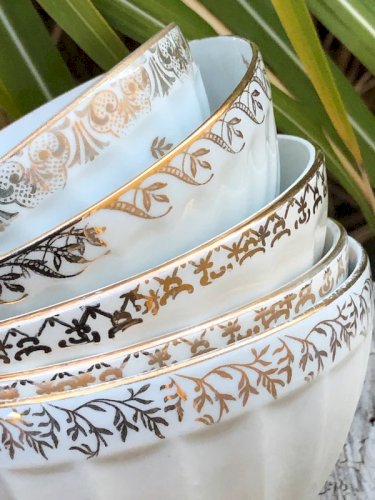 Lot de bols rétro vintage en porcelaine
