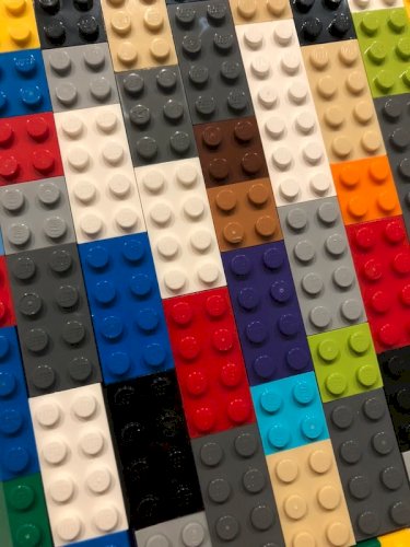 Lot de briques et pentes Lego multicolores toutes tailles