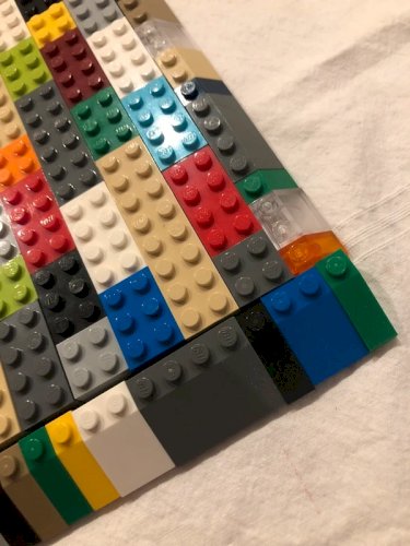 Lot de briques et pentes Lego multicolores toutes tailles