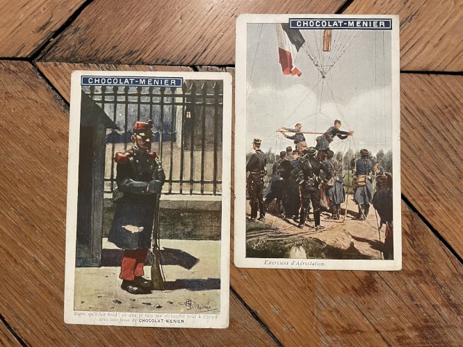 Lot de cartes postales anciennes, chromo, menus décorés, début XXème
