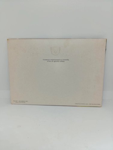 lot de deux plaques cartons publicitaires ancienne poulain à decor de voitures ancienne en bon etat