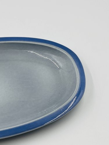 Lot de deux plats bleu Boch