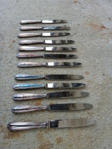 Set of twelve antique dinner knives