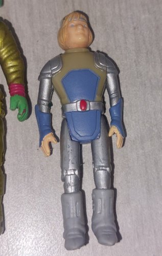 Lot de figurines Dino Riders, Fang + Turret, Tyco 1987