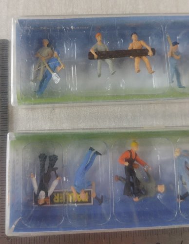 Lot de figurines pour maquette train HO, Faller 151017 + 151011