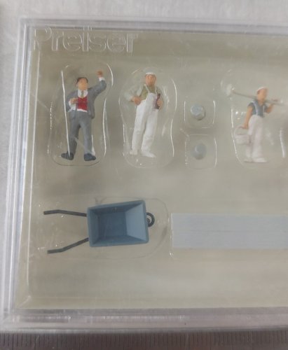 Lot de figurines pour maquette train HO, Faller 151032 + Preiser 10251