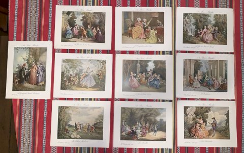 Set of large chromos images at a bargain price 1900's H Demoulin engraver
