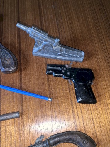 Lot de jouets ancien pistolet eureka magenta skip et rare pistolet XIXe