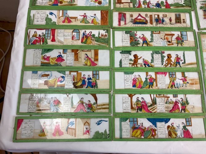 Lot de Photos Plaques Verres Vues Pour Lanterne Magique