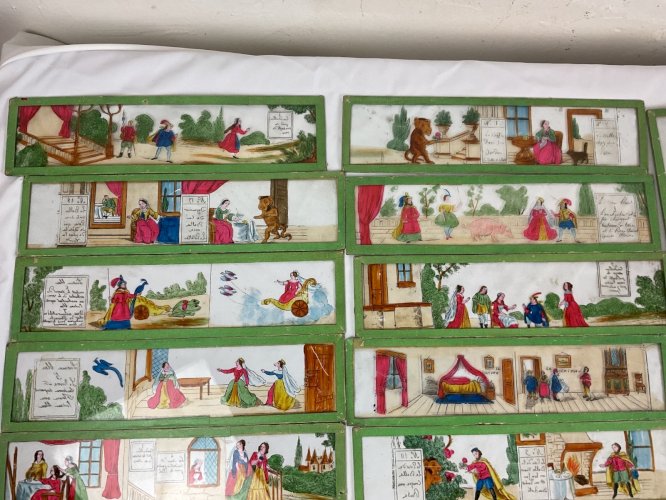 Lot de Photos Plaques Verres Vues Pour Lanterne Magique