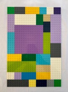 Set of Lego plates in all sizes and colors 24*35.5 cm