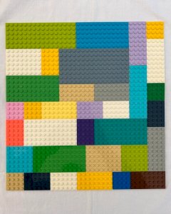Set of Lego plates in all sizes and colors 29*30.5 cm