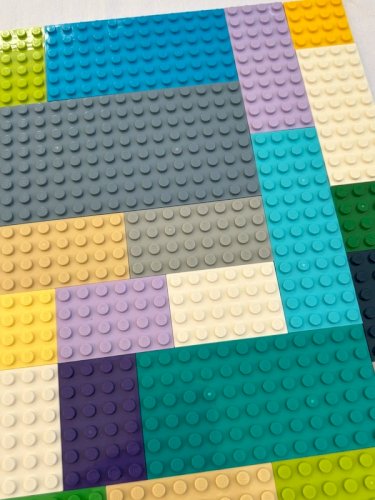 Lot de plaques Lego toutes tailles toutes couleurs 29*30,5 cm