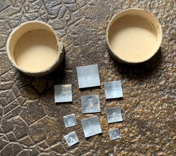 lot de poids précision balance trebuchet or argent bijoutier