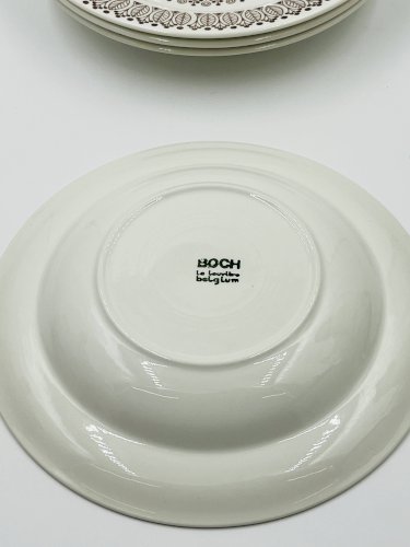 Lot de quatre assiettes creuses Boch Ronda 1970