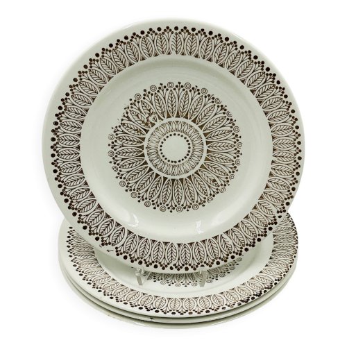Lot de quatre assiettes plates Boch Ronda 1970