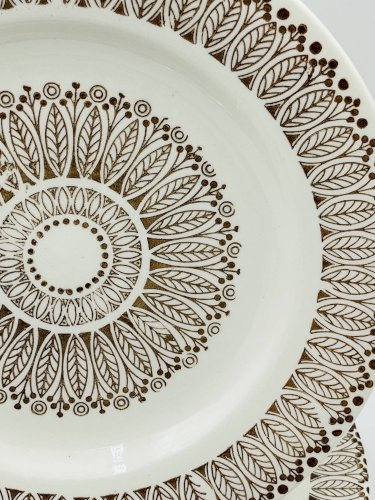 Lot de quatre assiettes plates Boch Ronda 1970