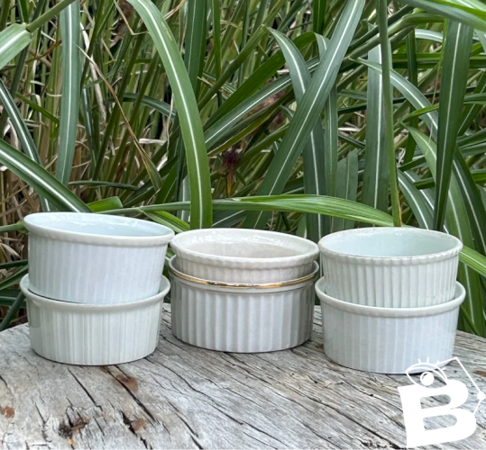 Lot de ramequins blancs en porcelaine