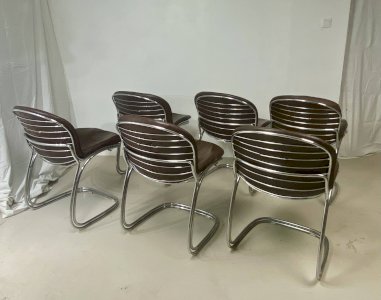 Lot de six chaises “Sabrina” – Gastone Rinaldi pour Rima Italie