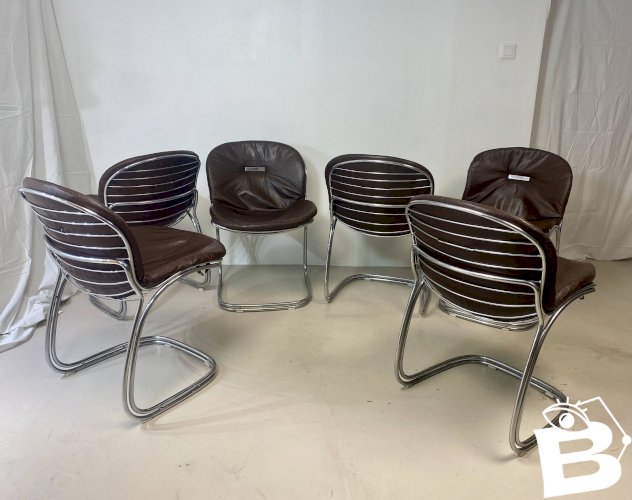 Lot de six chaises “Sabrina” – Gastone Rinaldi pour Rima Italie