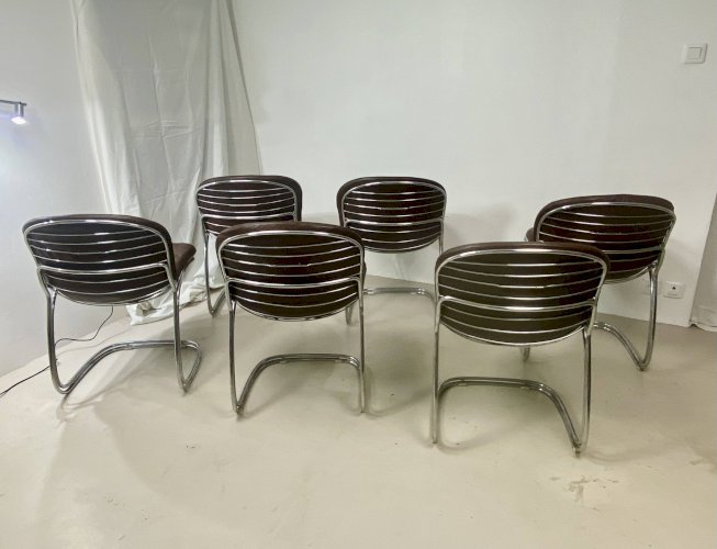 Lot de six chaises “Sabrina” – Gastone Rinaldi pour Rima Italie