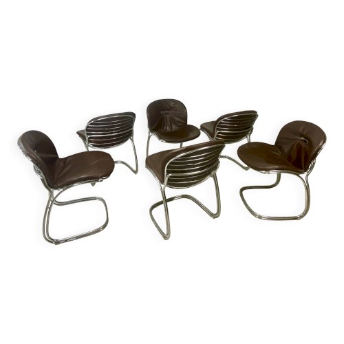 Lot de six chaises “Sabrina” – Gastone Rinaldi pour Rima Italie