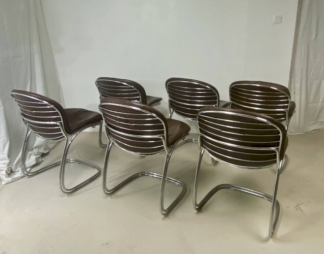 Lot de six chaises “Sabrina” – Gastone Rinaldi pour Rima Italie