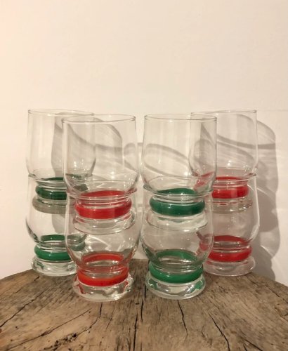 Lot de verres rétro vintage