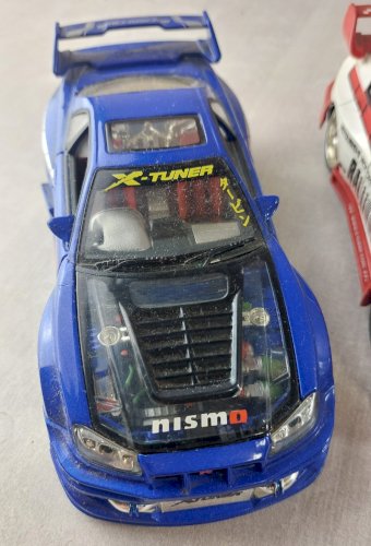 Lot de voitures, Mitsubishi Evolution IX + Nissan Skyline, Kentoys, 1/24