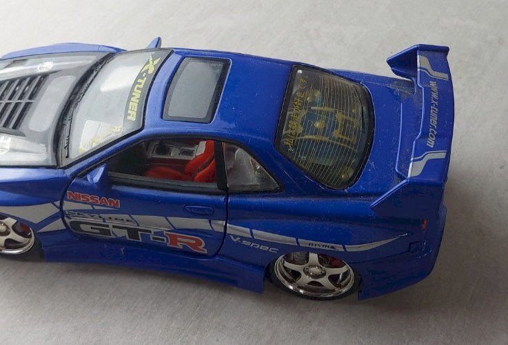 Lot de voitures, Mitsubishi Evolution IX + Nissan Skyline, Kentoys, 1/24