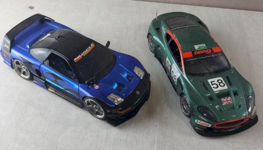 Lot of cars, Muscle Machines Acura NSX + Auto Art Aston Martin DBR9