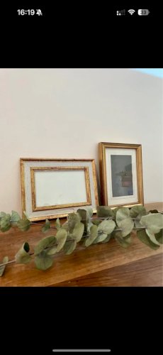 Lot deux encadrements dorés vintage