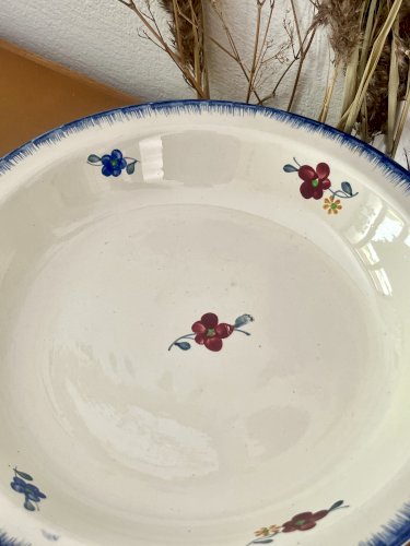 Lot n° 1 - Plat de service creux Mary Lou - 30,2 cm - Digoin Sarreguemines